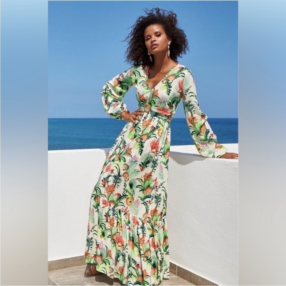 Boston Proper Sea Life Printed Maxi Dress‎